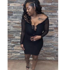 Ribbed scrunchy dress